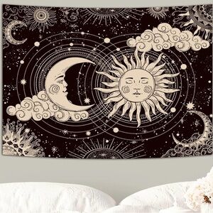 Celestial Sun and Moon Tapestry